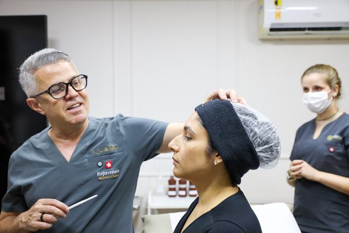 Análise facial com a paciente